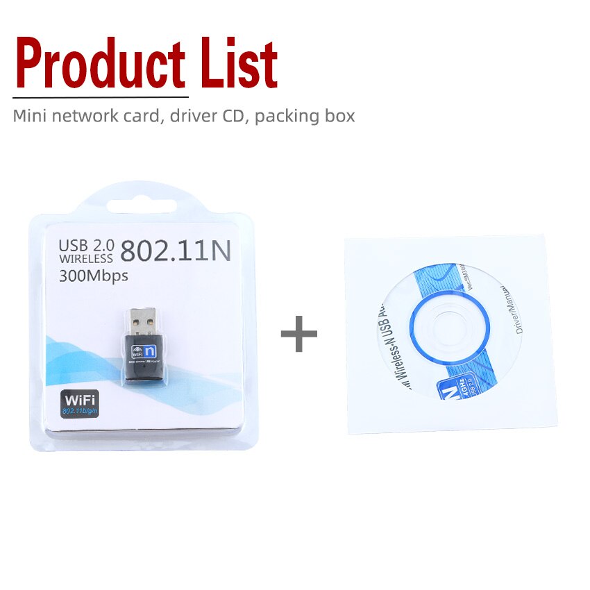 Wireless 802.11b/g/n USB Adapter 300Mbps Signal Wifi Dongle USB 2.0 WiFi Wireless Network Card Receiver