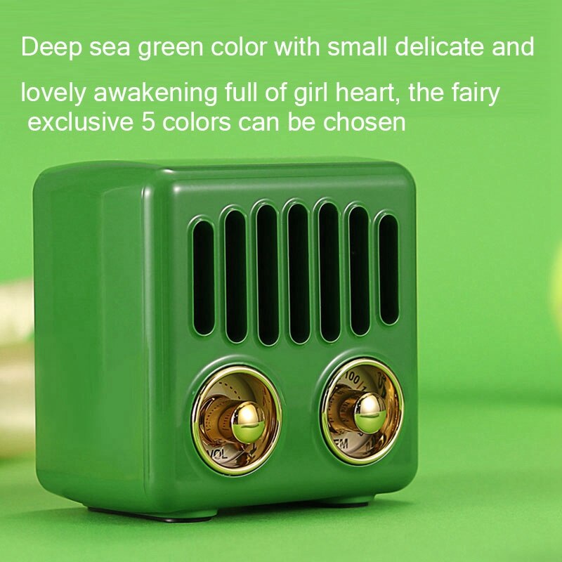 Retro Radio Bluetooth Speaker, FM Radio with Old Fashioned Classic Style, AUX Bluetooth TF Card MP3 Player
