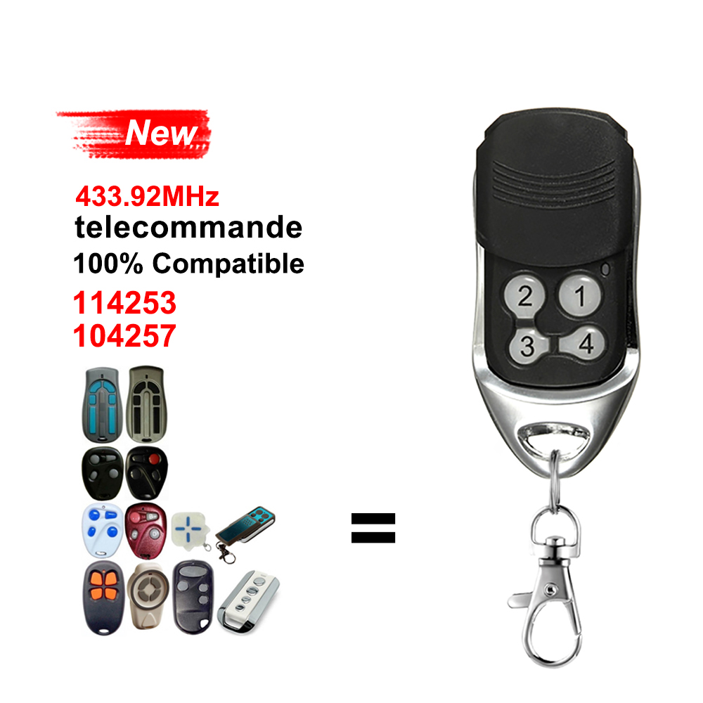 Remote Control Garage Door Opener AVIDSEN 114253 104250 104700 AVIDSEN Rolling Code 433MHz 433.92mhz Gate Controller Newest