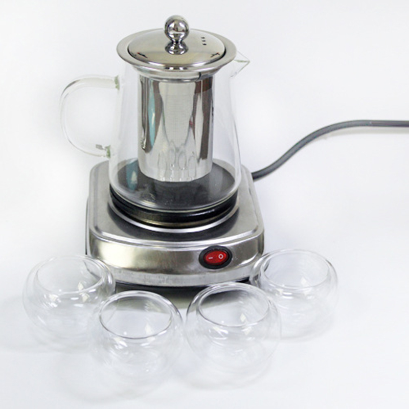 220v 500w multifunktionell mini-elektrisk spis spis kaffebryggare kaffe tea heater hushållsapparat kaffebryggare eu s