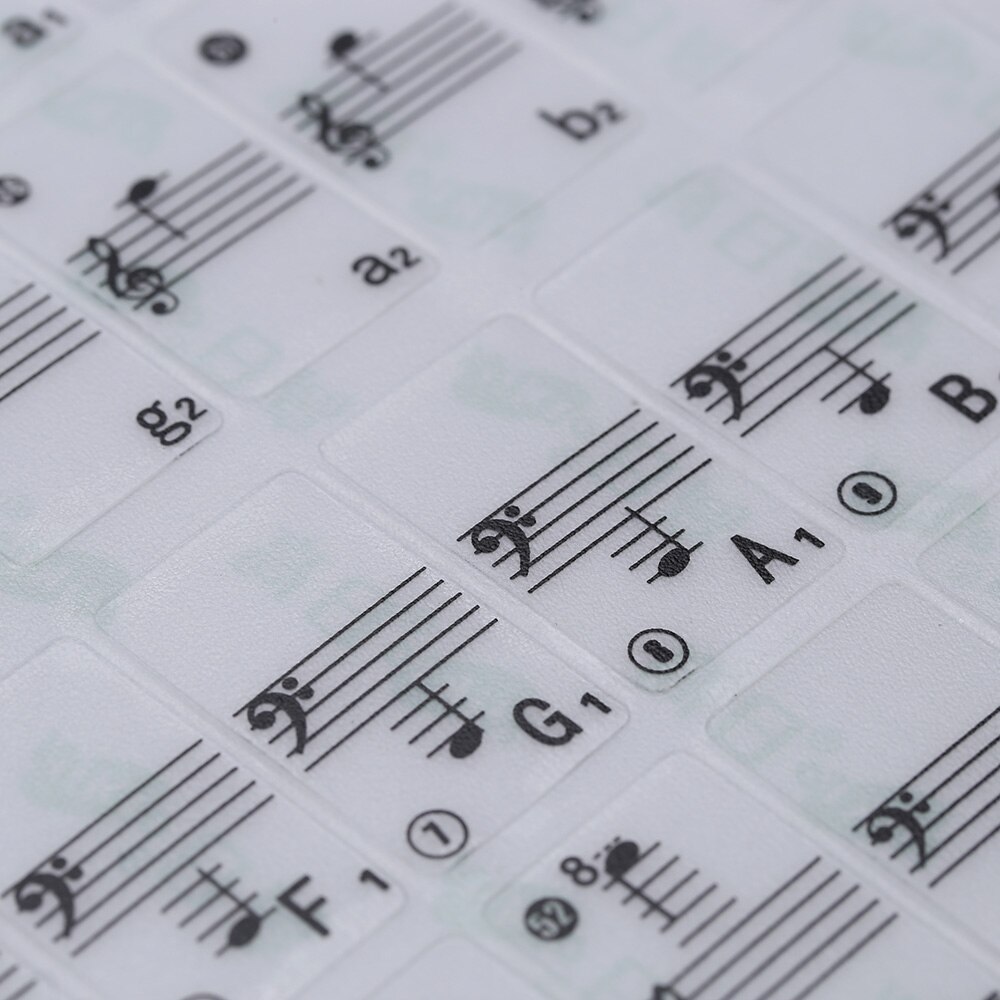 Transparent 49 61-key Electronic Keyboard 88-key Piano Score Key Annotation White Key Keyboard Musical Instrument Accessories