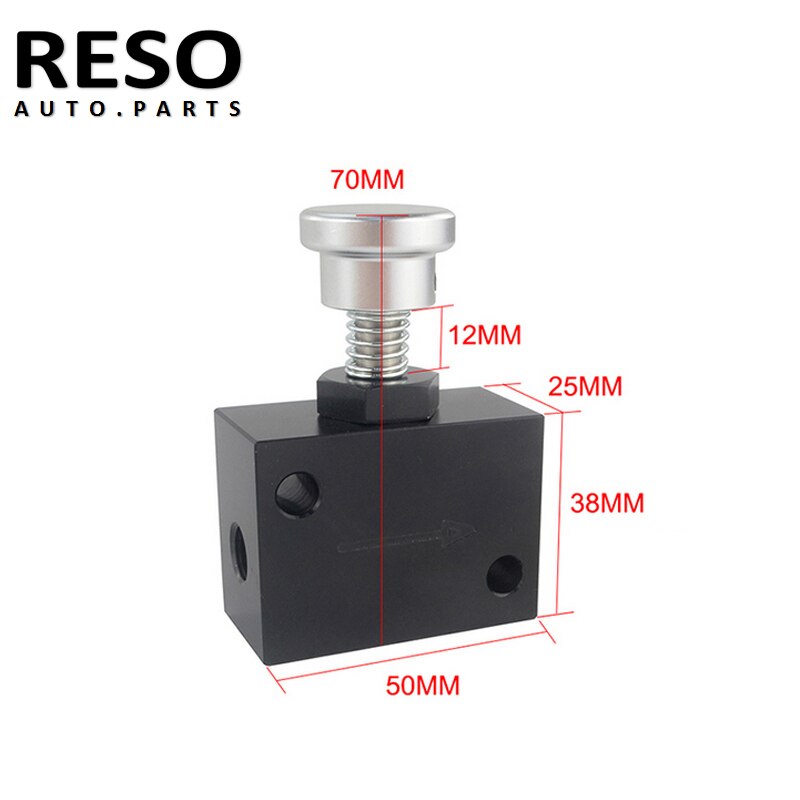 Brake lock Manual Brake line Lock hydraulic brake park lock Pressure Holder Inlet and outlet 1/8 NPT for Disc Drum Black