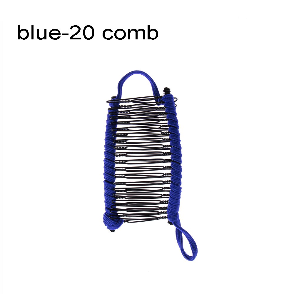Pinza Banana para el pelo Vintage para el pelo para mujer, peine Vintage elástico, accesorios para el cabello, novedad, 1 unidad: blue	20 comb