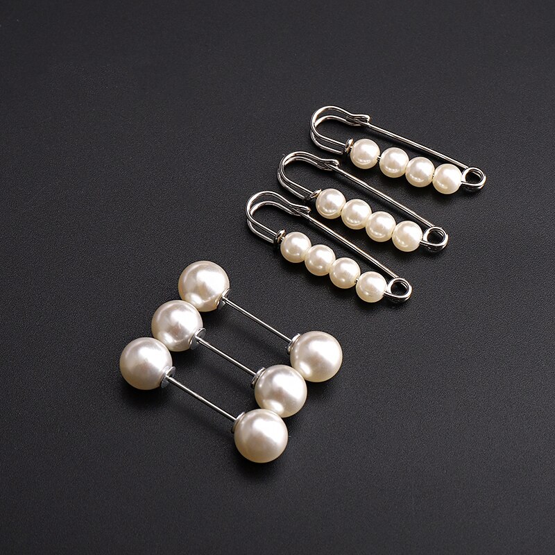 3 stk perlebroche metal vintage kvinder pige charmingexquisite krave revers pin pin smykker fest tøj tilbehør: 3