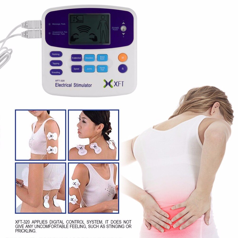 Professionele Elektrische Stimulator Stimulator Dual Tens Machine Digital Massage Body Ontspanning Gezondheidszorg