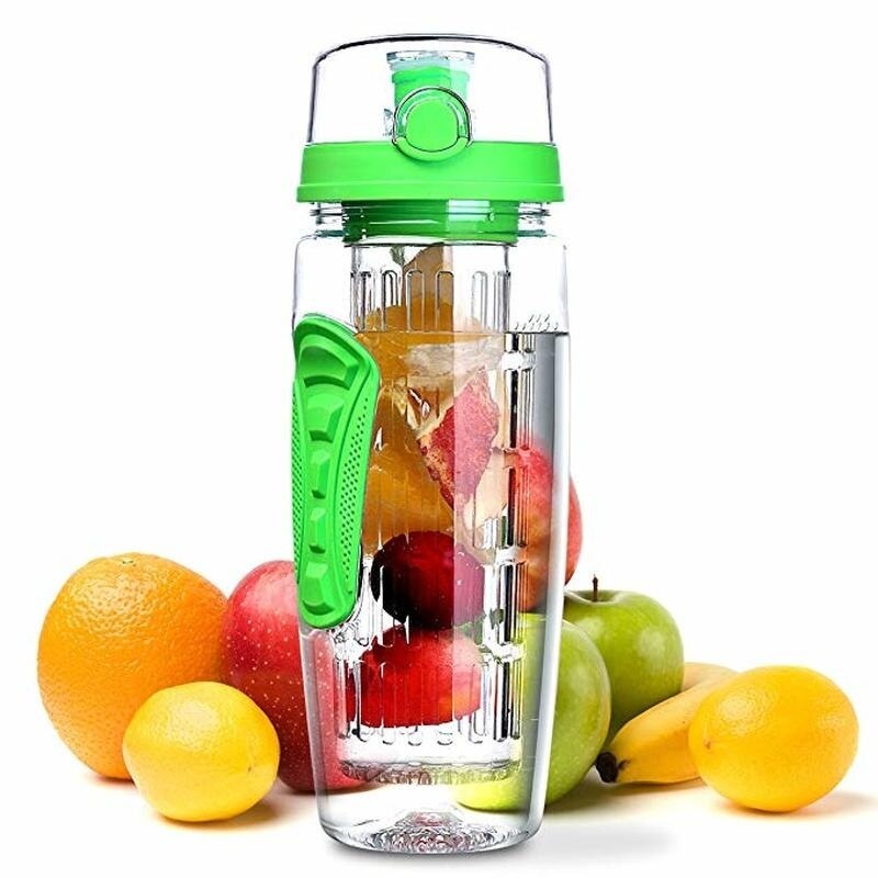 1000ml fruit infuser waterfles bpa-vrij plastic sport detox gezondheid aardbeienmelk waterflessen: Groente