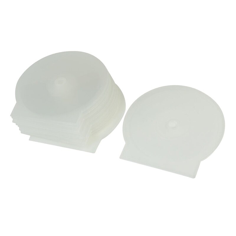10 Pcs Ronde Gevallen Plastic Clear White 4.8 "Diameter DVD CD Box: Default Title