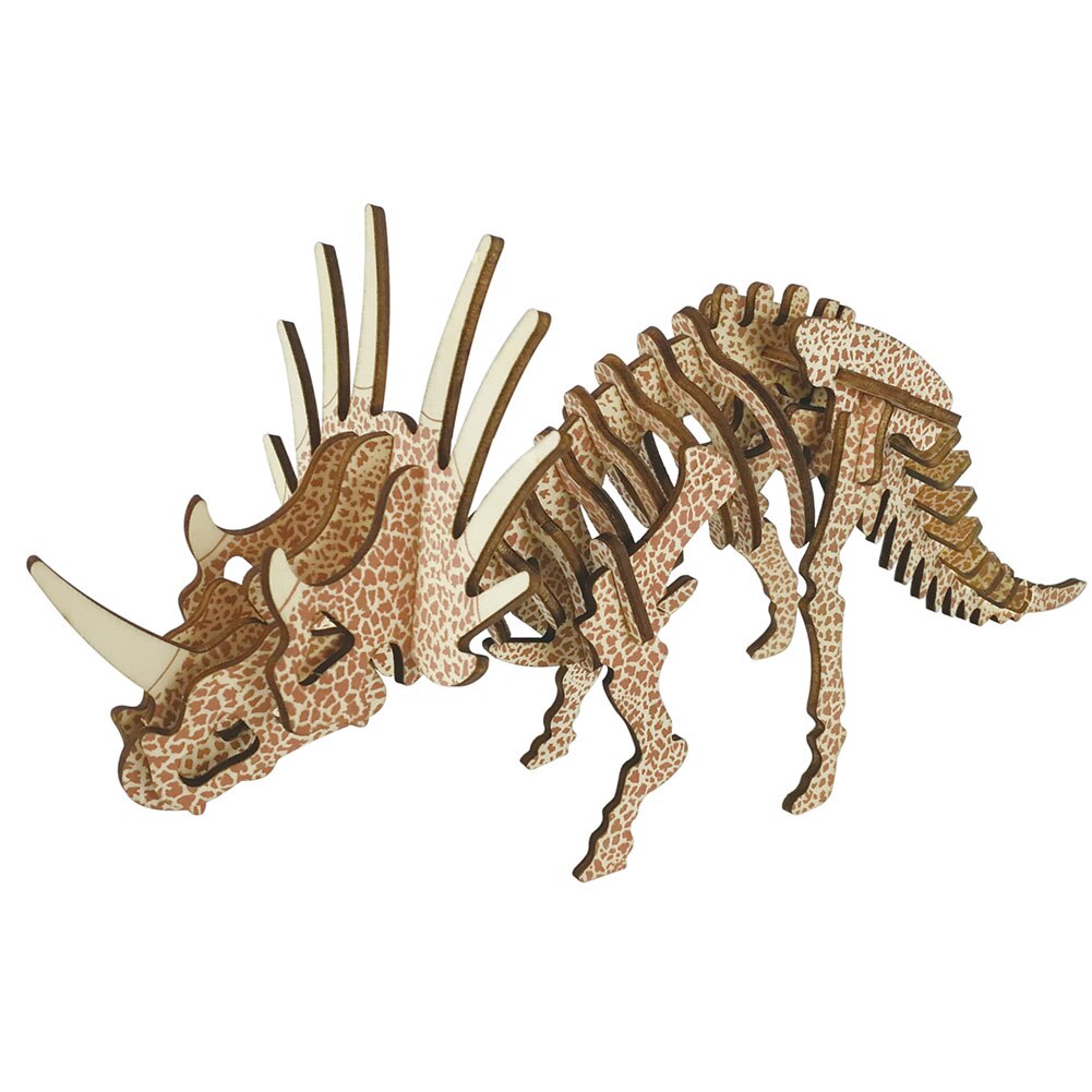 Kids Toy Houten Triceratops Puzzel Game Montage Speelgoed Cadeau Voor Kinderen Volwassen Kinderen Speelgoed