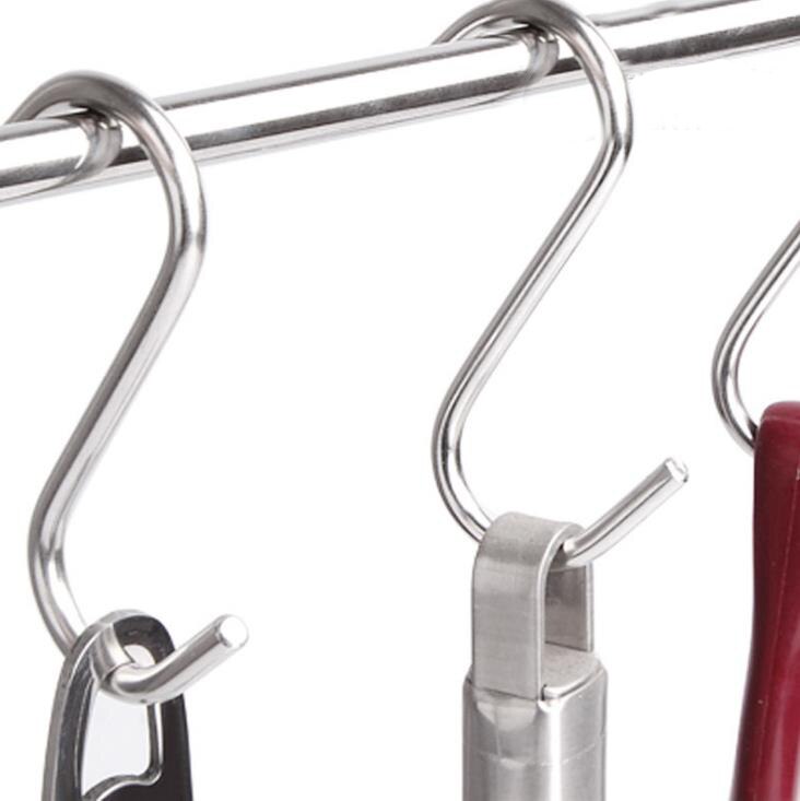 Amig - Set of 6 open S-shaped hooks model 30165 for hanging tools or kitchen and DIY supplies, for connecting ropes, chains or ribbons