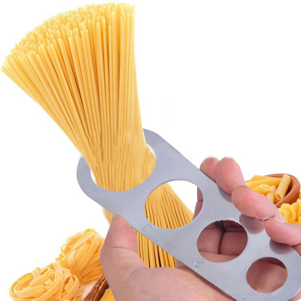 Stainless Steel Pasta Spaghetti Measurer Measure Tool Kitchen Gadget Sliver