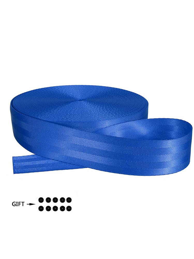 50Mm Blauw 3M-30M Diy Auto Seat Gordel Auto Gemodificeerde Gecertificeerd Kind Veiligheidsgordel Auto accessoires Swing Riem Rugzak Riem: 12M