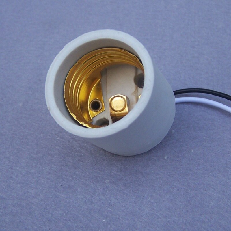10 stk./parti ce godkendelse  e27 lampeholder fatning base fix holder med 0.5 mm 2 30cm/40cm/50cm m10 flad beslag belysning tilbehør
