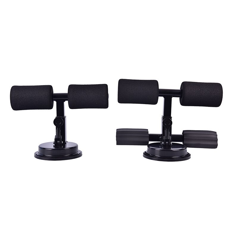 1 Black Adjustable Sit-up Bar Floor Assistant Abdominal Exercise Stand Ankle Support Trainer Workout Equipment for Home Fitness