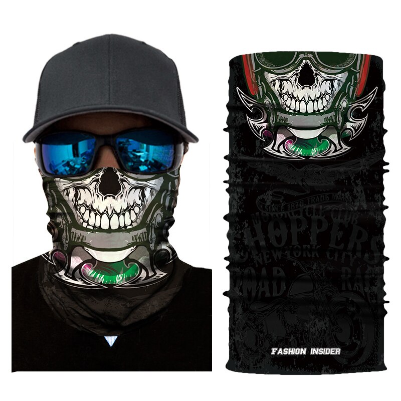 Motorfiets Bivakmuts Magic Hals Gezichtsmasker Nationale Vlag Ghost Skull Motor Motorbike Skiën Sjaal Bandana Head Shield Helm Heren: AC066