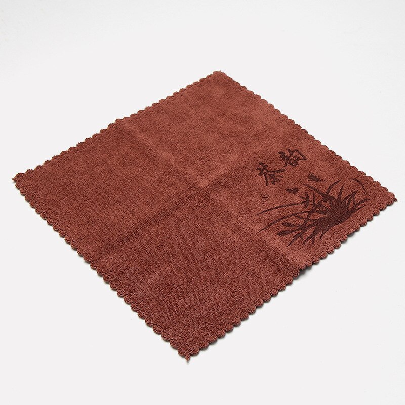 Tea Cloth Absorbent Strong Tea Towel Tea Set Accessories Exquisite Tea Towel 1 Piece Of Fiber: C