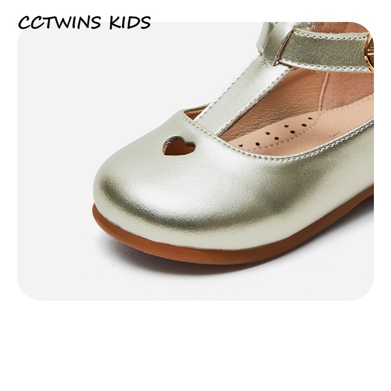 Cctwins børnesko forår børn guld festsko baby prinsesse flade piger mærke mary jane småbørn  gm2668