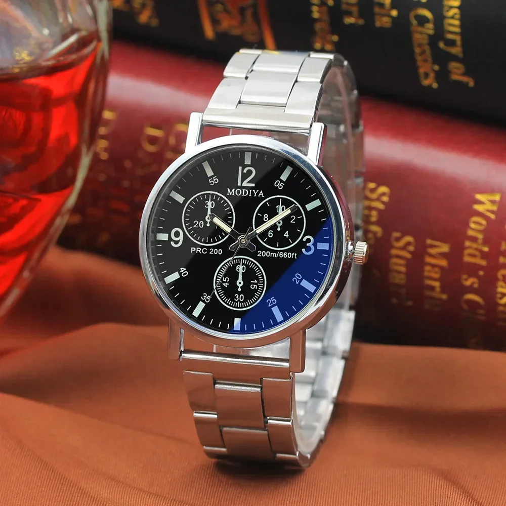 Herrenuhren für Herren, Armbanduhren, Uhren für Herren, Edelstahl, Quarzuhr, 2024, modische Herrenuhren, Luxusuhr: Bronze-