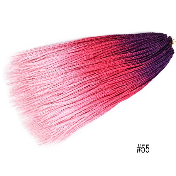 Tresses synthétiques au Crochet ombré 22 brins, tresses longues arc-en-ciel pour tresses africaines: # 144