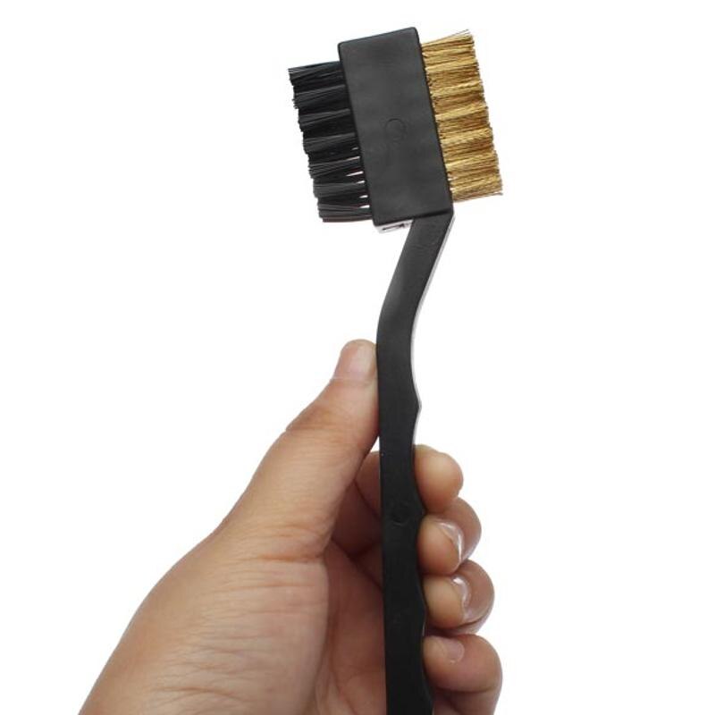 Mini Double Side Golf Messing + Nylon Golf Club Head Groove Cleaner Brush Cleaning Tool Kit Met Hanger Golf Accessoires & Props Z80