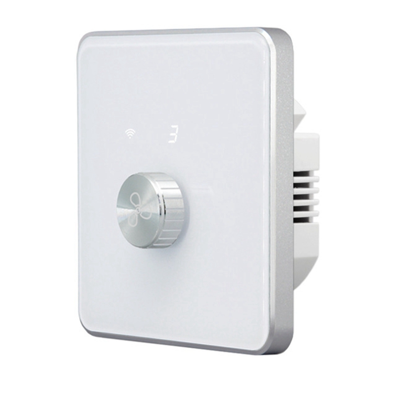 Interruttore ventola accorto Wifi Controllo a 5 velocità Ventilatore da soffitto UE Interruttori rotanti/manopola Telecomando Tuya per Alexa Google casa