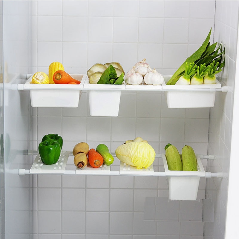 Telescopic Storage Rack Free Combination Kitchen Cabinet Under The Sink Shelf Bathroom Layered Rack