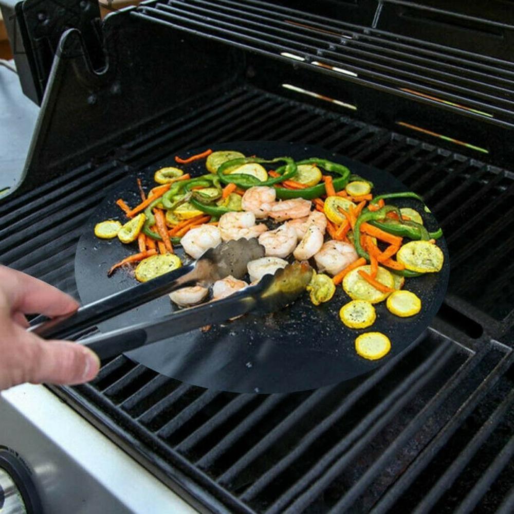 Non-stick bbq matta grill mesh pad bbq lock värmebeständig temperatur grill hög återanvändbar rund resistent pad tvättbar