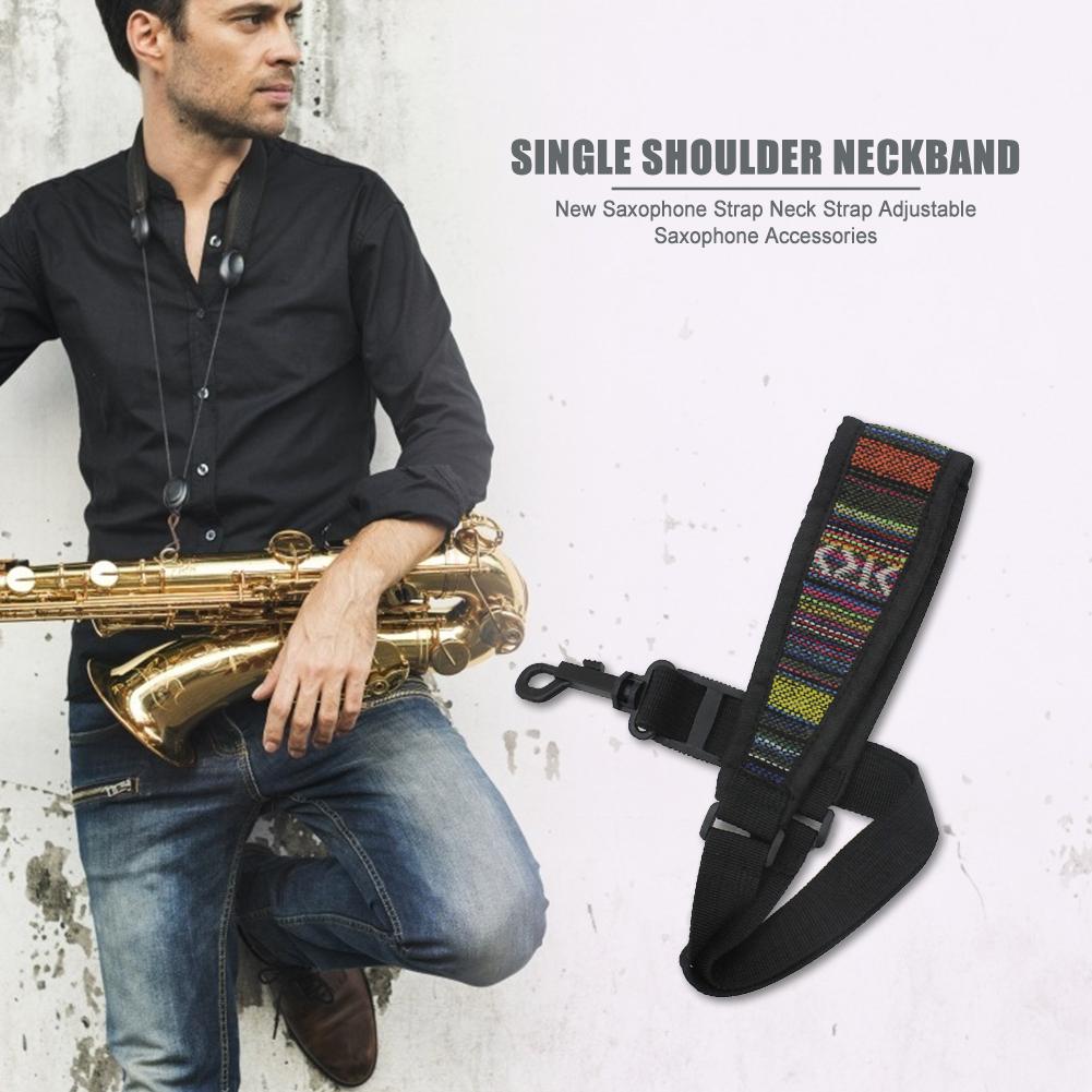 Duurzaam Saxofoon Band Delicate Textuur Tenor Saxofoon Harnas Etnische Verstelbare Musical Sax Schouder Neck Strap Riemen
