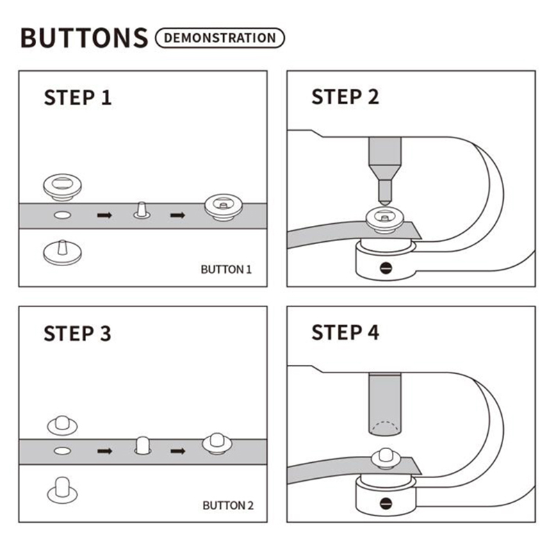 20sets/pack 10-15mm Metal Snap Buttons Sewing Accessories Botones Snaps Button For Clothing bags Leather Pressure Snap Fasteners