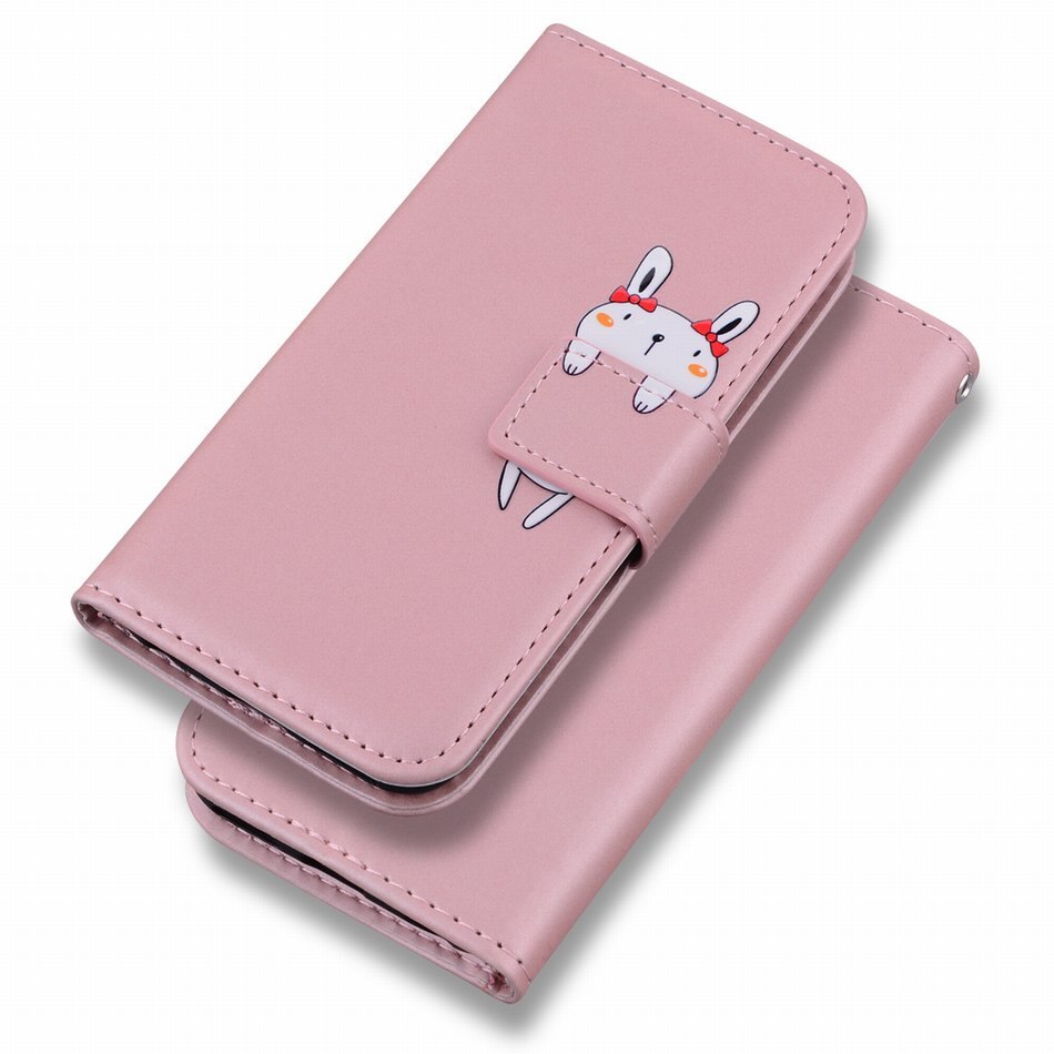 Di Cuoio di lusso Del Telefono Del Raccoglitore Per Redmi 7A Redmi 8A Cassa Del Telefono di Colore Solido Carino Pet Piccolo Animali Panda Rana Cat cane coniglio E22G