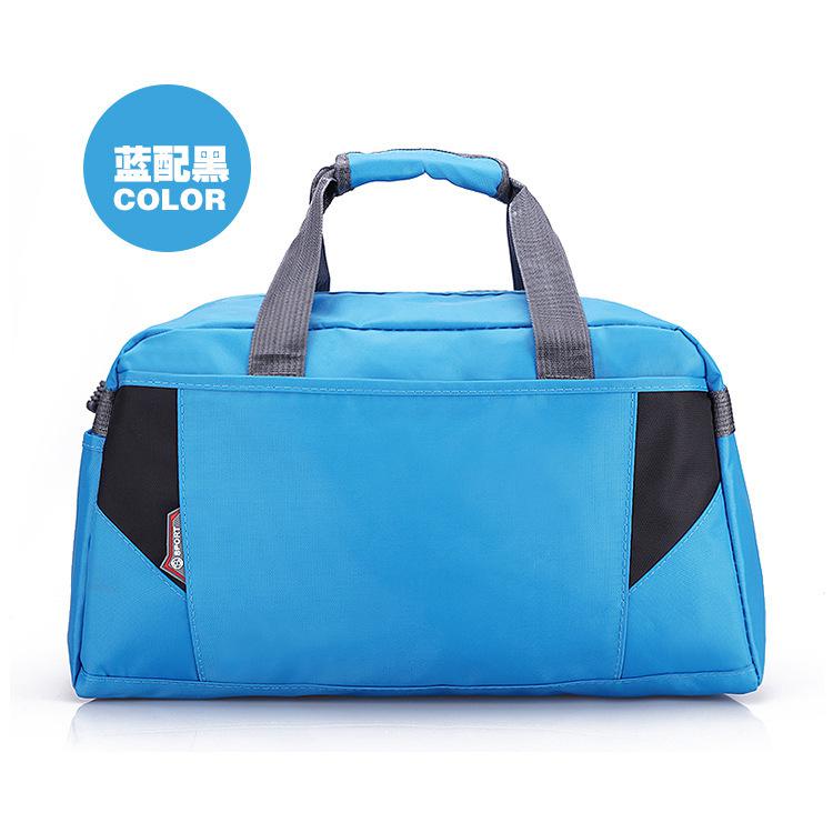 Waterdichte Sporttas Vrouwen Gym Tassen Nylon outdoor tas Mannen Nylon Materiaal Sport Draagbare Tassen: blue black