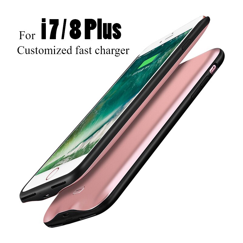 Portable Power Bank Pack Backup External Battery Charger Charging Magnet Protective Case Cover For iPhone 7 8 Plus