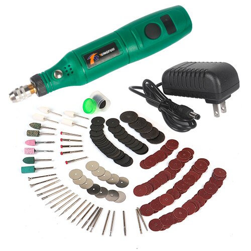 12V rectifieuse Mini vitesse Variable outils rotatifs Kit perceuse graveur stylo pour fraisage polissage: Jaune/noir