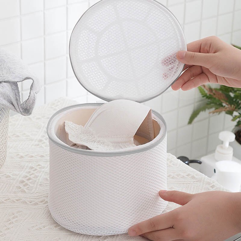 Polyester Mesh Laundry Bag Zipper Dirty Clothes Storage Bag Underwear Coarse Net Laundry Basket Laundry Bags For Washing Machine