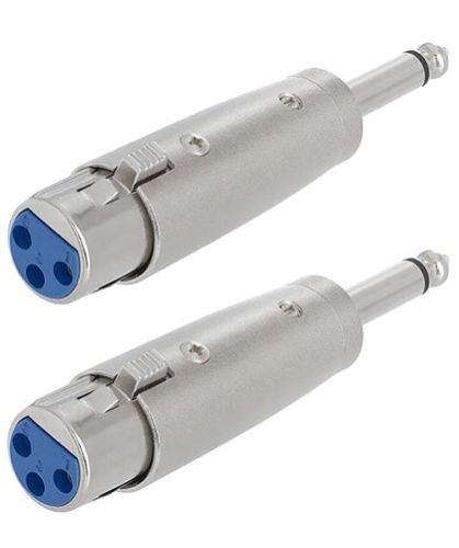 2 unids/lote XLR 3 pines hembra a 1/4 &quot;6,35mm Mono conector macho adaptador de micrófono