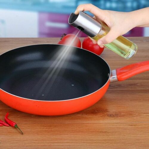 Rustfrit stål oliepumpe sprayflaske oliven kan værktøj gryde madlavning køkken rustfrit beskyttelige brugere