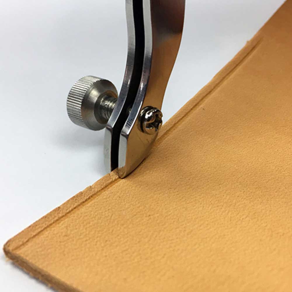 Cortador de bordes de cuero ajustable, herramienta de línea de hilo de coser, fabricantes de cinturones, herramientas artesanales de cuero de acero inoxidable de