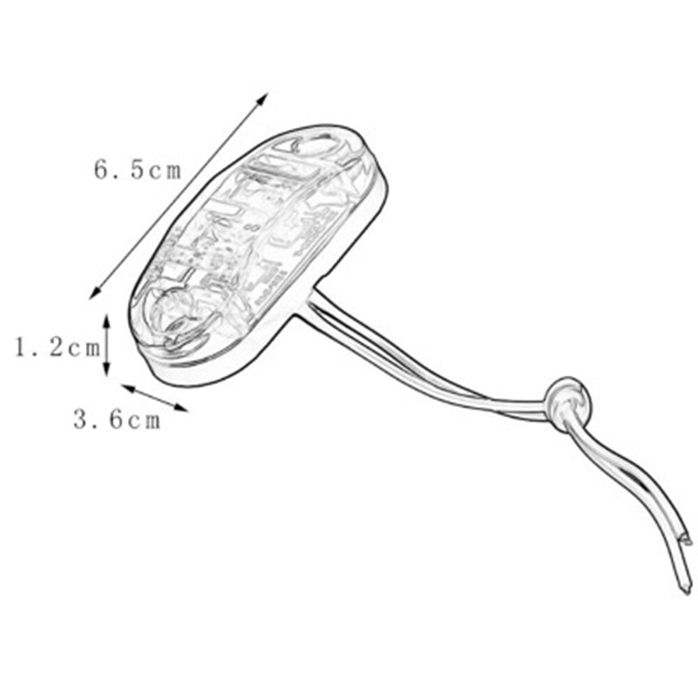 20PCS Side Lights Tail Stop Trailer Light Truck Indicator Light LED Tail Light 12v/24v Trailer LED Side Marker Lights