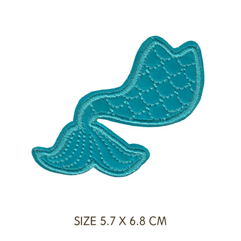 Parches de cuero con calamar de sirena y concha, Parches bordados para planchar para ropa, pegatinas de ropa a rayas de mar DIY, apliques: N-BT7244