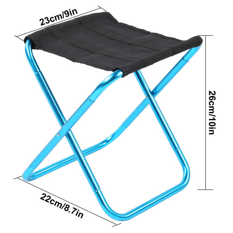 Mini visstoel, lichtgewicht, draagbaar en opvouwbaar, visstoel van aluminiumlegering, opvouwbare kampeerstoelen, wandelstoel