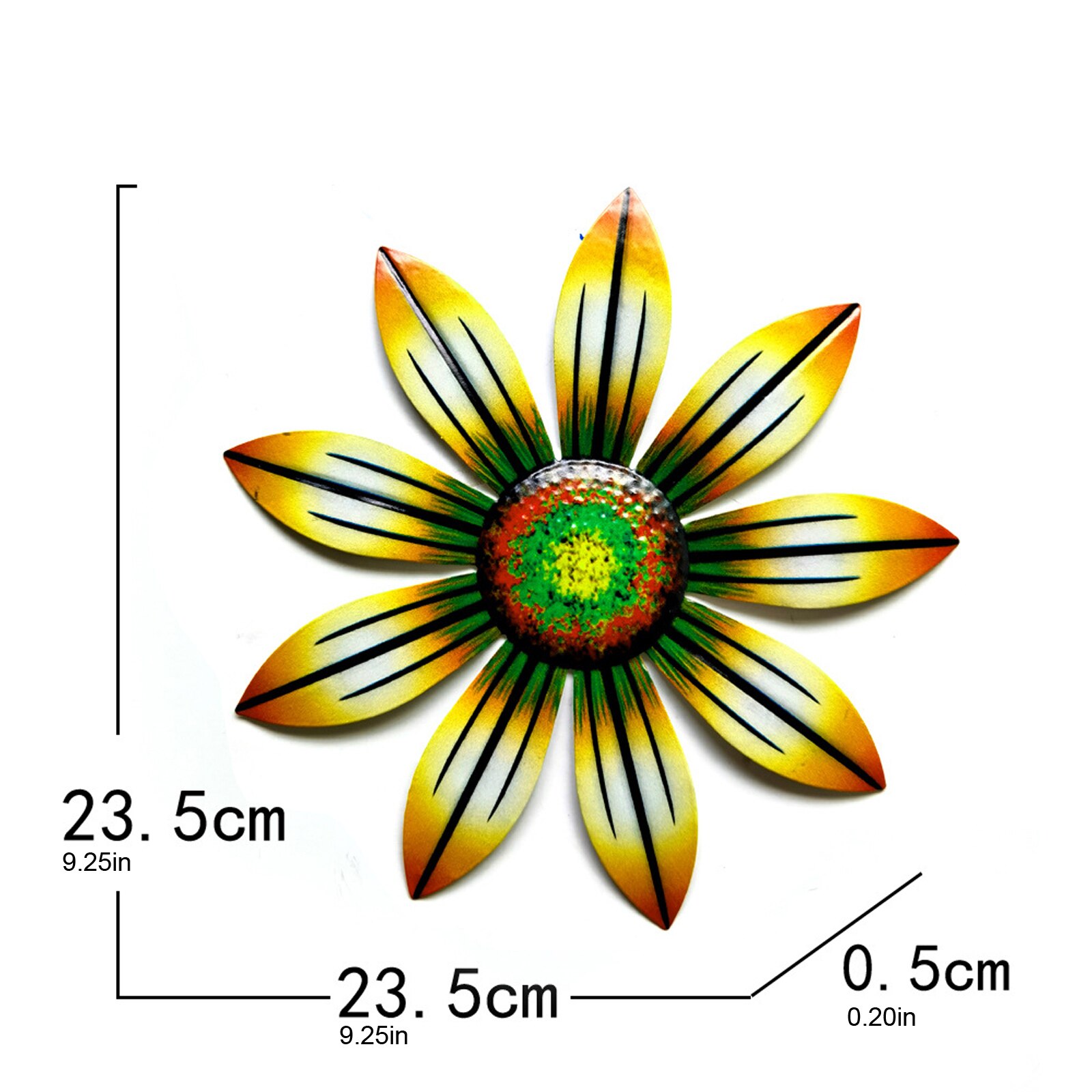 Metal Flower Wall Decor Rustic Floral Wall Art Sculpture for Home Garden Porch Patio Decoration