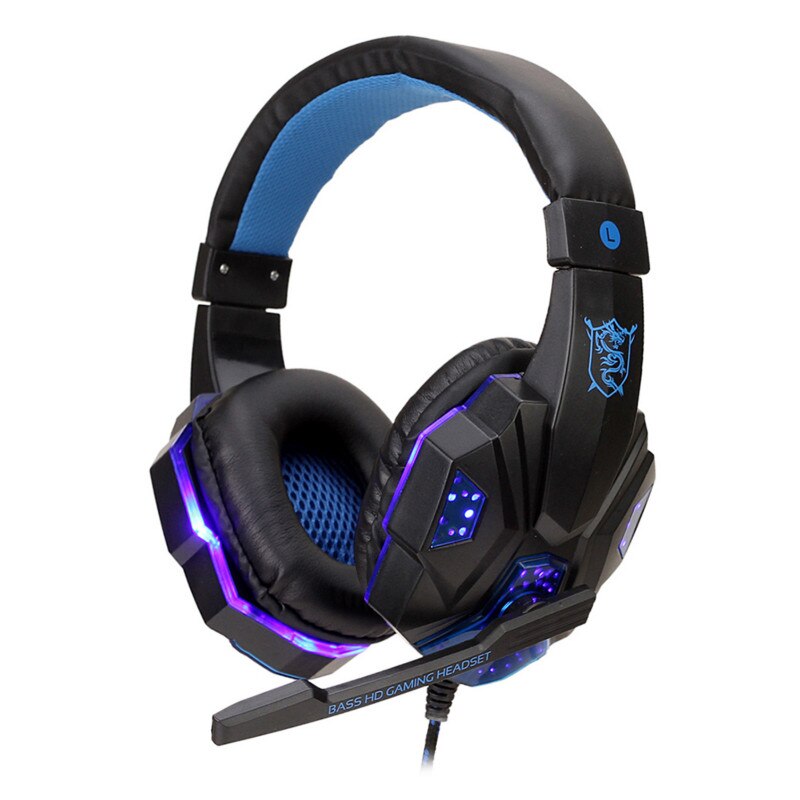 Gaming Headsets LED Light Big Headphones With Mic Stereo Earphones Deep Bass For PC Computer Gamer Laptop PS4 X-BOX: Default Title