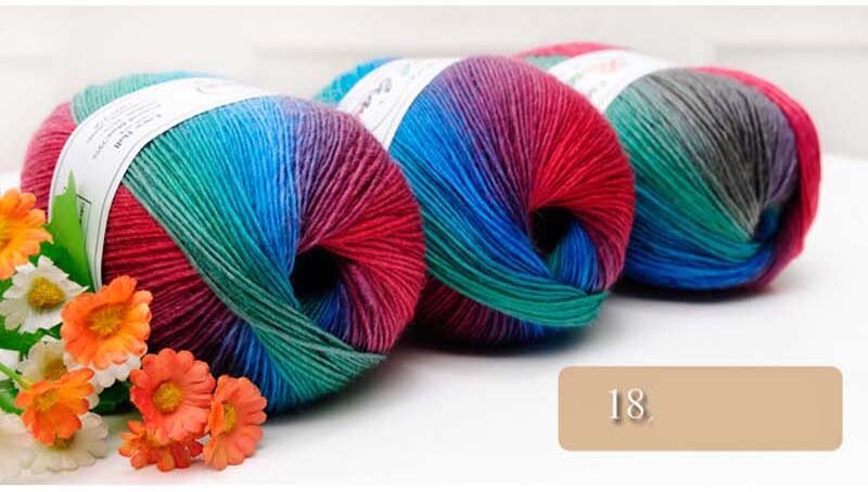 100 g/stk afrikaanse kant stof garen diy linten voor ambachten fancy wol garen hand breien: 18