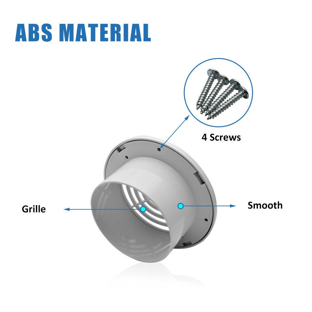 Air Vent Extract Valve Grille Round Diffuser Ducting Ventilation Cover 100mm Air Vent