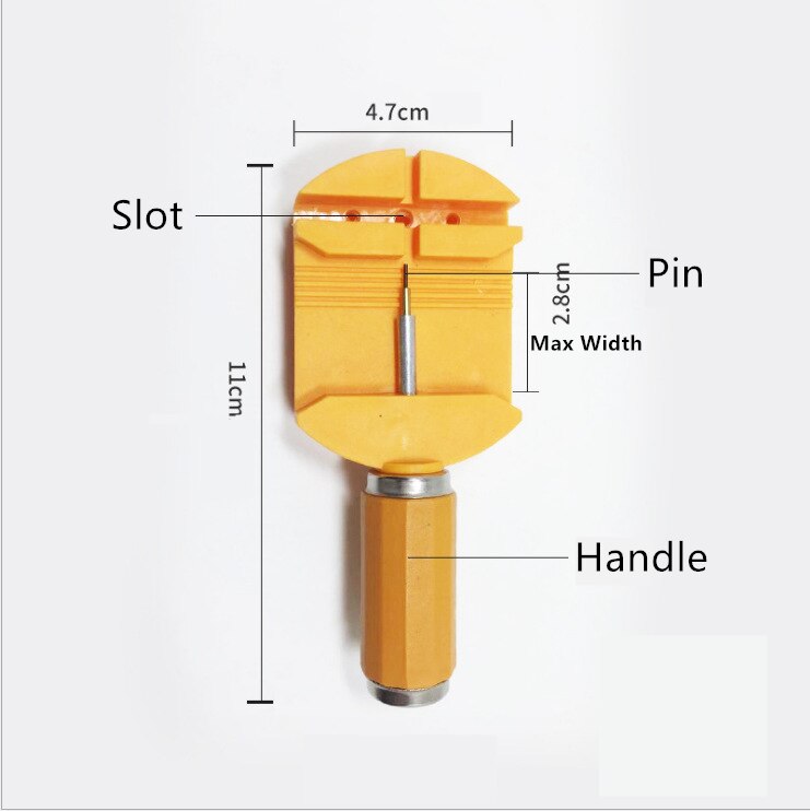 Durable Adjustable Metal Watch Band Stainless Steel Watch Strap Adjustment Tool Metal Bracelet Stretching Watch Accessories: Orange