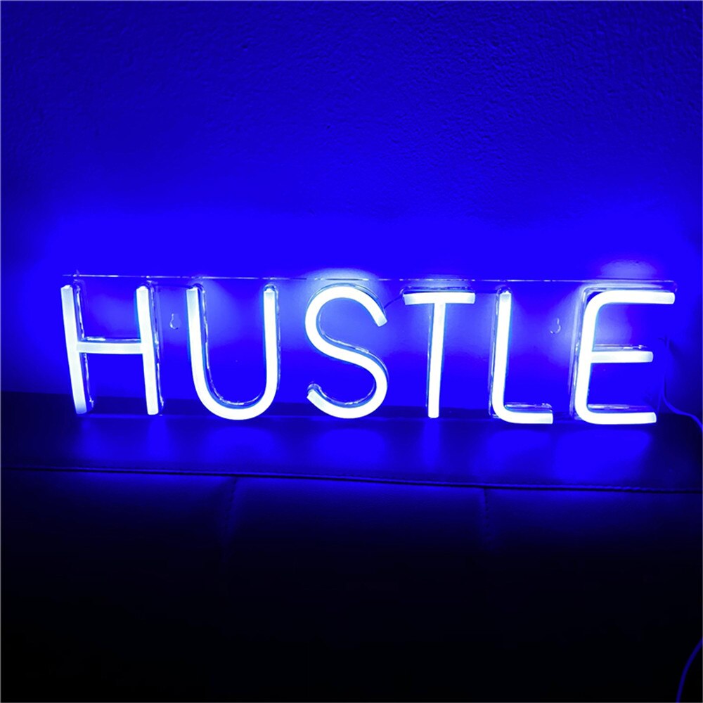 Sininen hustle neonkyltit uutuus valo suuret neon seinäkyltit kotistudioon pelihuoneen sisustus tyttöjen pubicocktaili valokyltti