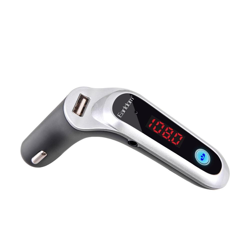 Earldom voiture FM Radio MP3 véhicule Bluetooth appel main libre carte SD disque USB jouer: Silver