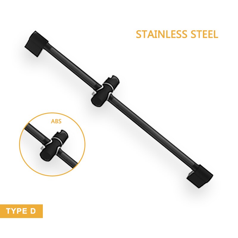 Matte Black Shower Sliding Bar Wall Mounted Shower Bar Adjustable Sliding Rail Set Stainless Steel and Brass Lifting Rod: D type