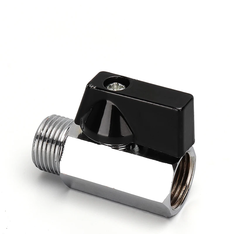 1/8" 1/4" 3/8" 1/2" Threaded Mini Brass Ball Valve BSP Male To Female Air Compressor Water Gas Oil Shut Off Valve