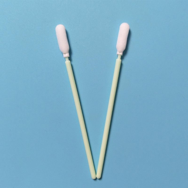 100Pcs Small Flexible Head Disposable Cleaning Swab Sponge Dust Free Round Foam Tipped Sticks for Camera Optical Lens Printer