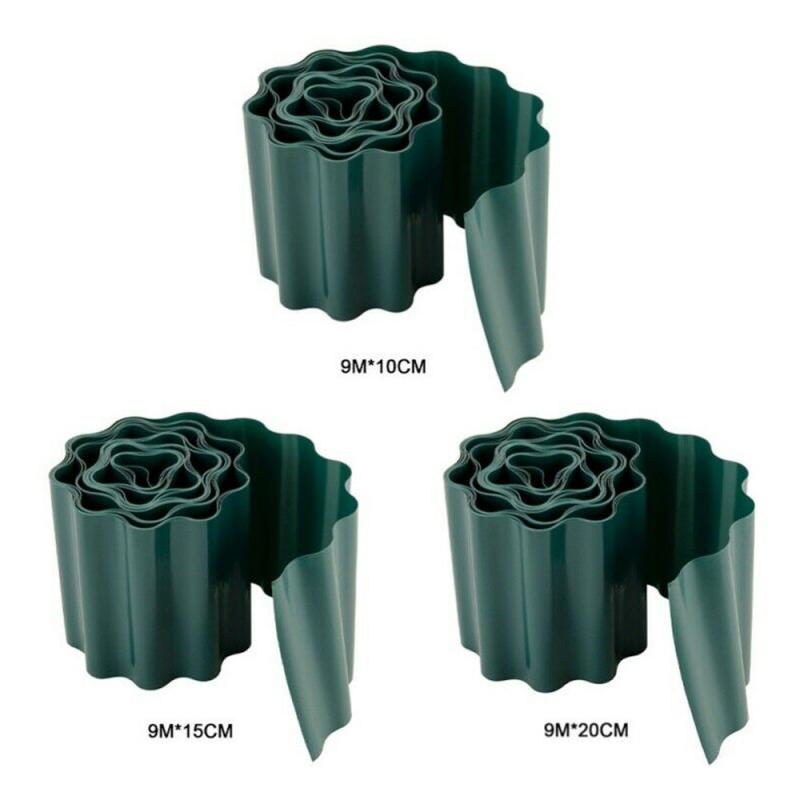 Border Path Edging Lawn Flower Bed Trimmed Fence Green Plastic Ripple Shape Flexible Home Garden 3 Style Choose Rolling Fence